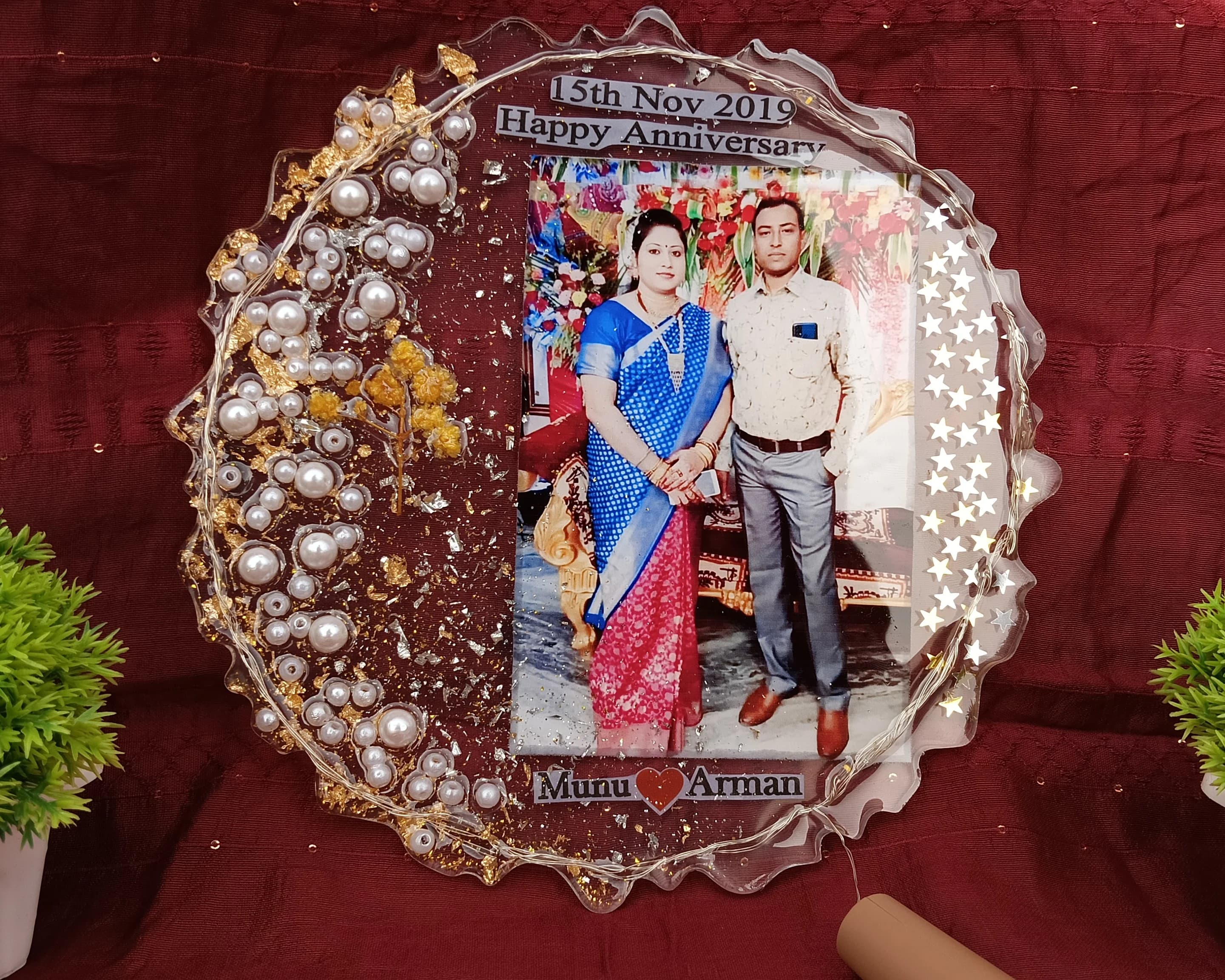 Resin photo frame - Handmade Resin Art by Nyxora Arts